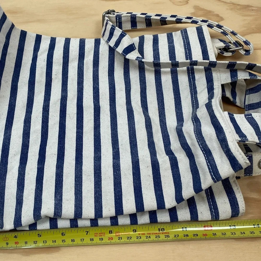 Baggu Duck Bag Navy and White Stripe Canvas Tote Bag - Picture 6 of 8